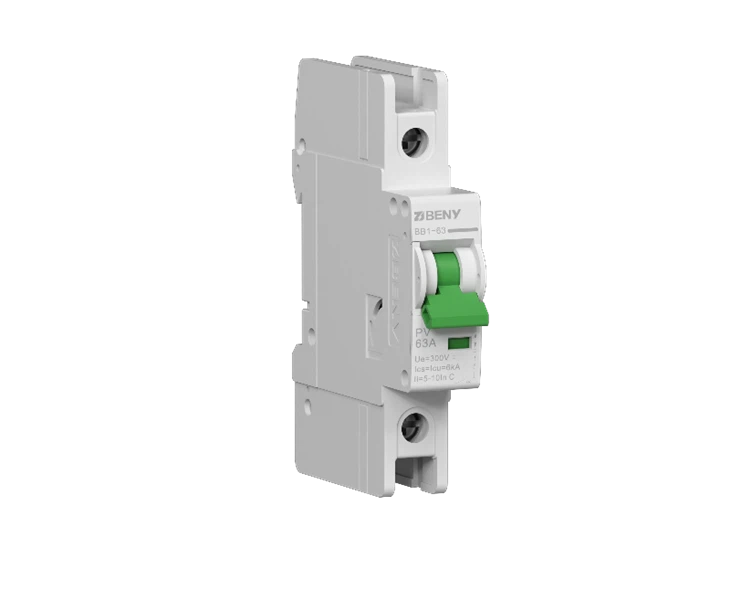 DC Miniature Circuit Breaker 300V 63A 1Pole IP65 DC MCB SAA/ TUV Certified BB1-63 factory